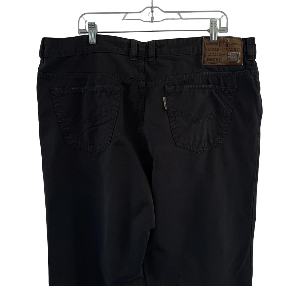 Joker Harlem Walker Jeans Mens 42x28 Gray Dark Wash Cotton Denim Logo Patch - Picture 3 of 16